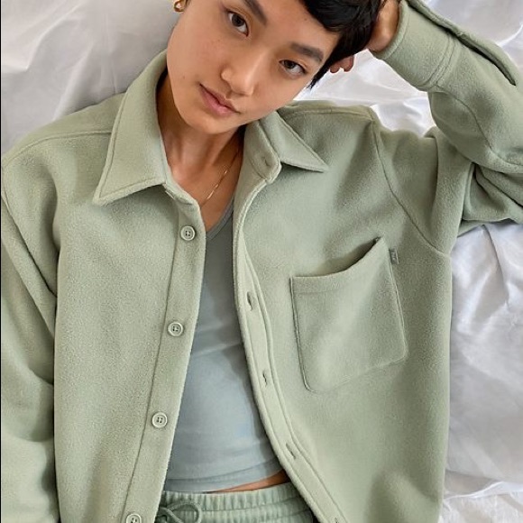 Aritzia polar button up in cream - Picture 6 of 6